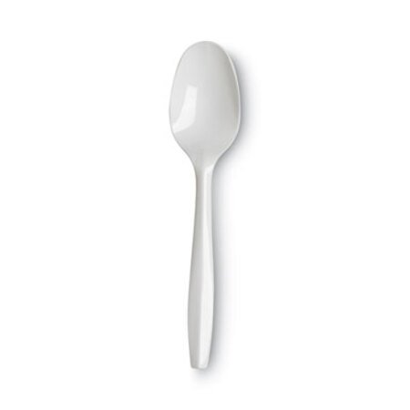 Dixie® Plastic Cutlery, Mediumweight Teaspoons, White, 1,000/Carton - CT/1 - DXE-PTM21-CT