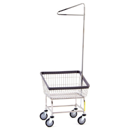 R & B Wire Products Laundry Cart with Pole Rack Steel Tubing 5 Inch Clean Wheel System™ Casters - Each - 100CTC91C-EA