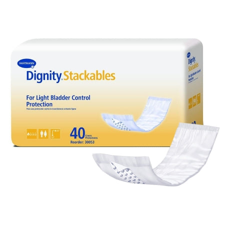 Hartmann Bladder Control Pad Dignity® Stackables® 3-1/2 X 12 Inch Light Absorbency Polymer Core One Size Fits Most - Case of 180 - 30053-180-CS