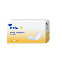 Hartmann Bladder Control Pad Dignity® Thin 3-1/2 X 12 Inch Light Absorbency Polymer Core One Size Fits Most - Case of 180 - 30054-180-CS