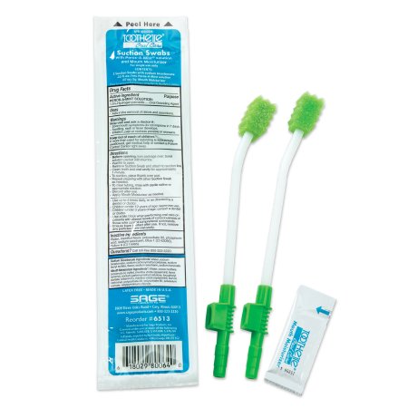 Sage Products Suction Swab Kit Toothette® NonSterile - Box of 50 - 6513-BX