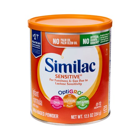 Abbott Nutrition Infant Formula Similac Sensitive® 12.5 oz. Can Powder Iron Lactose Sensitivity - Case of 6 - 57539-CS