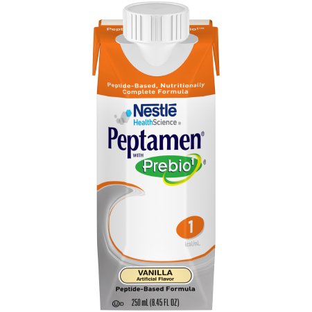 Nestle Healthcare Nutrition Oral Supplement Peptamen® with Prebio 1™ Vanilla Flavor Liquid 250 mL Carton - Each - 10798716181850-EA