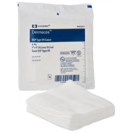 Cardinal Gauze Sponge Dermacea™ 4 X 4 Inch 2 per Pack Sterile 8-Ply Square - Box of 50 - 442213-BX