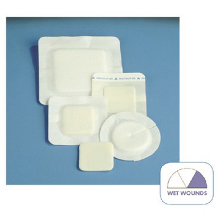 DeRoyal Foam Dressing Polyderm™ Border 4 X 4 Inch With Border Without Film Backing Nonadhesive Square Sterile - Box of 10 - 46-915-BX