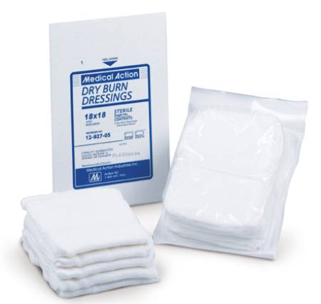 Medical Action Industries Burn Dressing Medical Action 18 X 18 Inch 4 per Pack Sterile 10-Ply Square - Case of 25 - 12-918-20-CS