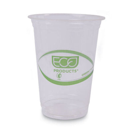 Eco-Products® GreenStripe Renewable and Compostable Cold Cups, 16 oz, Clear, 50/Pack, 20 Packs/Carton - CT/1 - ECO-EPCC16GS-CT