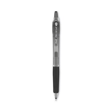 Pilot® Precise Gel BeGreen Gel Pen, Retractable, Fine 0.7 mm, Black Ink, Black Barrel, Dozen - DZ/1 - PIL-15001-DZ