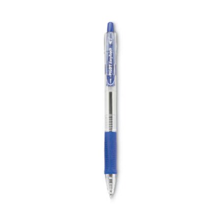 Pilot® EasyTouch Ballpoint Pen, Retractable, Medium 1 mm, Blue Ink, Clear Barrel, Dozen - DZ/1 - PIL-32221-DZ