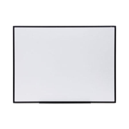 Universal® Design Series Deluxe Dry Erase Board, 48 x 36, White Surface, Black Anodized Aluminum Frame - Each - UNV-43629-EA