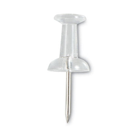 Universal® Clear Push Pins, Plastic, Clear, 0.38", 400/Pack - Pack of 1 - UNV-31306-PK