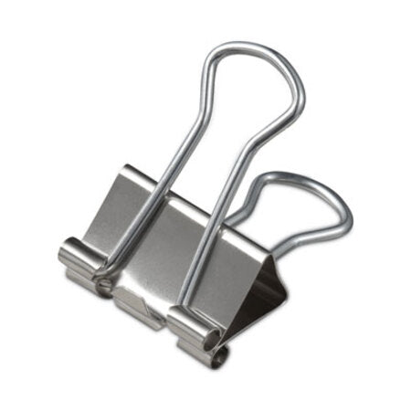 Universal® Binder Clips with Storage Tub, Small, Silver, 40/Pack - Pack of 1 - UNV-11240-PK