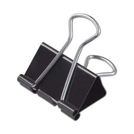 Universal® Binder Clips with Storage Tub, Medium, Black/Silver, 24/Pack - Pack of 1 - UNV-11124-PK