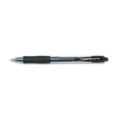 Pilot® G2 Premium Gel Pen, Retractable, Fine 0.7 mm, Black Ink, Smoke Barrel, 2/Pack - Pack of 1 - PIL-31031-PK