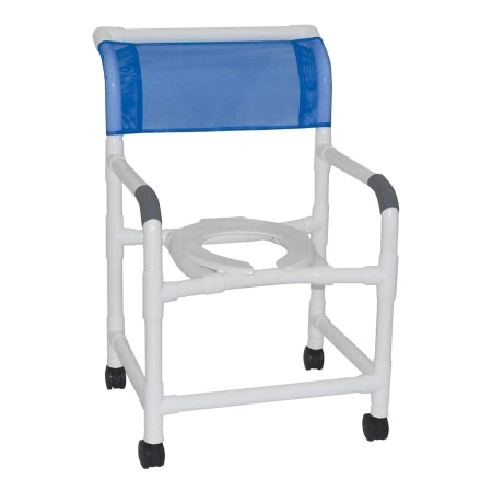 MJM International Commode / Shower Chair 100 Series PVC Frame 375 lbs. Weight Capacity - Each - 122-3TW-EA