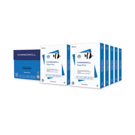 Hammermill® Copy Plus Print Paper, 92 Bright, 20 lb Bond Weight, 8.5 x 11, White, 500 Sheets/Ream, 10 Reams/Carton - CT/1 - HAM-105007-CT