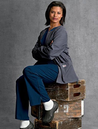 Landau Uniforms Warm-Up Jacket White Medium Hip Length Reusable - Each - 75221WHITEMED-EA