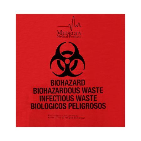 Medegen Medical Products LLC Biohazard Waste Bag Medegen Medical Products 20 to 30 gal. Red Bag Polyethylene 30 X 36 Inch - Case of 250 - D2210-CS