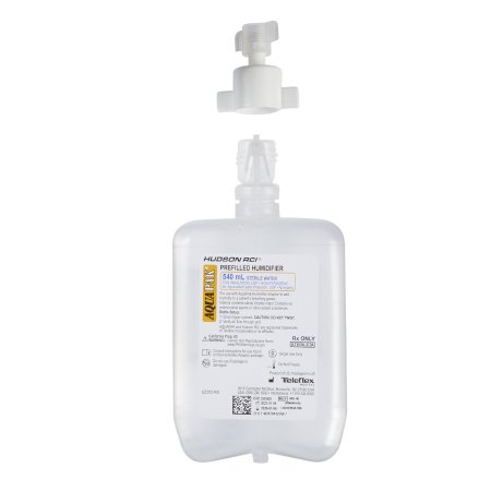 Medline Aquapak® Humidifier with Adapter 540 mL Sterile Water Universal - Case of 12 - HUD00540-CS