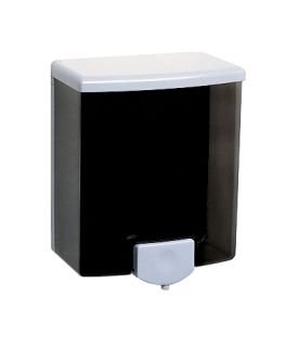 Lagasse Soap Dispenser Bobrick Classic Series Black / Gray Plastic Manual Push 40 oz. Wall Mount - Each - BOB40-EA