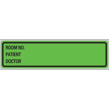 Precision Dynamics Blank Label Tape Pro-File Multipurpose Label Green 1-3/8 X 5-3/8 Inch - Roll of 200 - NPF-2286-3-RL
