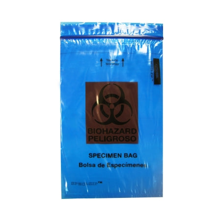 Minigrip Specimen Transport Bag with Document Pouch Speci-Zip® 6 X 9 Inch Zip Closure Biohazard Symbol NonSterile - Case of 1000 - IP69BBL-CS