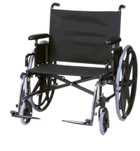 Graham-Field Bariatric Wheelchair Regency XL 2002 Desk Length Arm Swing-Away Elevating Legrest Black Upholstery 24 Inch Seat Width Adult 600 lbs. Weight Capacity - Each - 56241830-EA