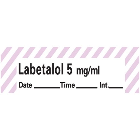 Precision Dynamics Drug Label Anesthesia Label Tape Labetalol 5mg/mL Violet / White 1/2 X 1-1/2 Inch - Roll of 1 - ANS-117D5-RL