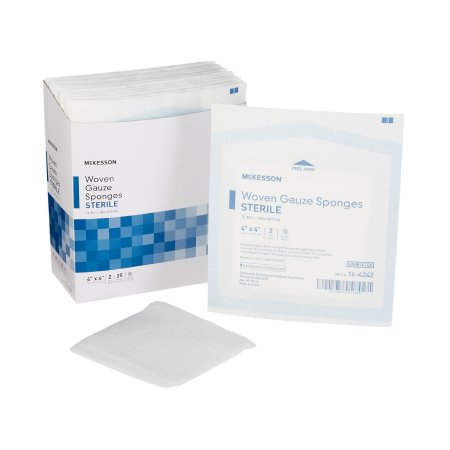 McKesson Gauze Sponge McKesson 4 X 4 Inch 2 per Pack Sterile 12-Ply Square - Pack of 1 - 16-4242-PK