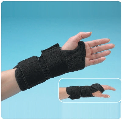 Patterson Medical Supply Cock-Up Wrist Brace TeraFoam Fabric / Neoprene / Terry Cloth Left Hand Black X-Large - Each - 081505007-EA