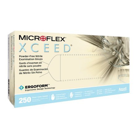 Microflex Medical Exam Glove XCEED™ Small NonSterile Nitrile Standard Cuff Length Textured Fingertips Blue Not Rated - Case of 2500 - XC-310-S-CS