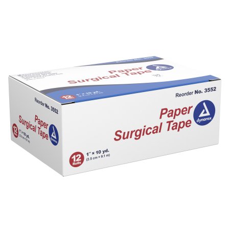 Dynarex Medical Tape Dynarex® White 1 Inch X 10 Yard Paper NonSterile - Case of 144 - 3552-CS