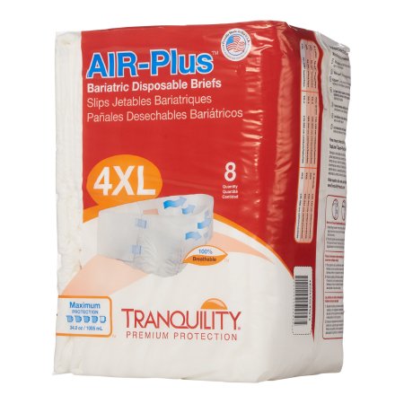 Principle Business Enterprises Unisex Adult Incontinence Brief Tranquility® AIR-Plus™ Bariatric 4 to 5X-Large Disposable Heavy Absorbency - Case of 32 - 2195-CS