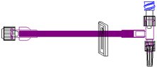 ICU Medical IV Extension Set 5 Inch Tubing - Case of 50 - B1906-CS