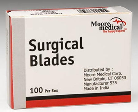 McKesson Surgical Blade McKesson Carbon Steel No. 15 NonSterile Disposable Individually Wrapped - Box of 100 - 37808-BX