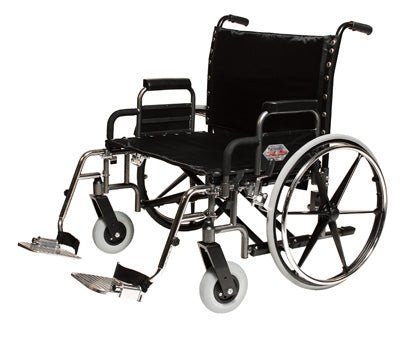 Graham-Field Bariatric Wheelchair Paramount™ XD Heavy Duty Dual Axle Desk Length Arm Elevating Legrest Black Upholstery 26 Inch Seat Width Adult 650 lbs. Weight Capacity - Each - 5PX10630-EA