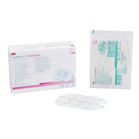 3M I.V. Dressing 3M™ Tegaderm™ Film 4 X 4-3/4 Inch Sterile - Case of 200 - 1688-CS