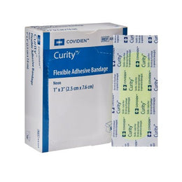 Cardinal Adhesive Strip Curity™ 1 X 3 Inch Fabric Rectangle Neon Sterile - Case of 1200 - 44104--CS