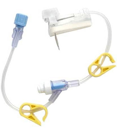 Smiths Medical ASD, Inc. Huber Infusion Set Gripper Plus™ 22 Gauge 3/4 Inch 8 Inch Tubing Luer Lock Needleless Port - Box of 12 - 21-2961-24-BX