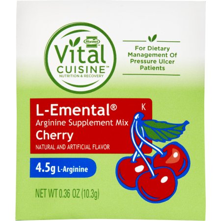 Hormel Food Sales Oral Supplement Hormel Vital Cuisine® L-Emental® Arginine Cherry Flavor Powder 10.3 Gram Individual Packet - Each - 17911-EA