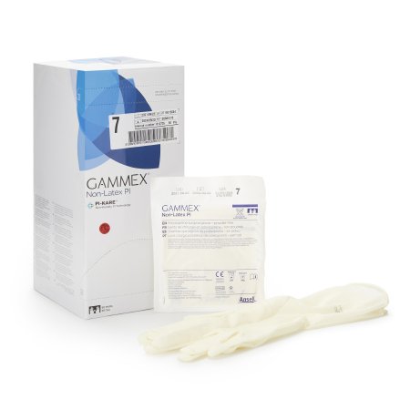 Ansell Surgical Glove GAMMEX® Non-Latex PI Size 7 Sterile Polyisoprene Standard Cuff Length Micro-Textured White Chemo Tested - Box of 50 - 20685770-BX