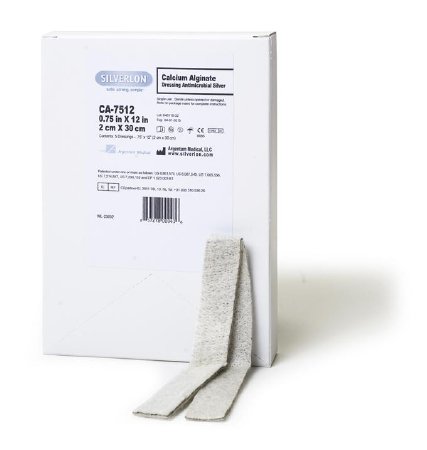 Argentum Medical Silver Alginate Dressing Silverlon® 3/4 X 12 Inch Rope Sterile - Box of 5 - CA-7512-BX