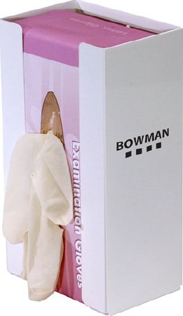 Bowman Manufacturing Glove Box Holder Bowman® Horizontal or Vertical Mounted 1-Box Capacity White 3-13/16 X 5-5/8 X 9-15/16 Inch Powder-Coated Metal - Case of 12 - GB-001-CS