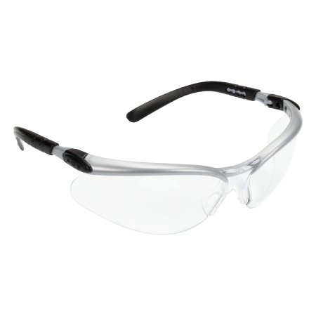 3M Safety Glasses 3M™ BX™ Anti-fog Coating Clear Tint Polycarbonate Lens Silver / Black Frame Over Ear One Size Fits Most - Each - 11380-00000-20-EA
