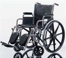 Alimed Wheelchair Excel 2000 Dual Axle Desk Length Arm Elevating Legrest Black Upholstery 18 Inch Seat Width Adult 300 lbs. Weight Capacity - Each - 78083-EA