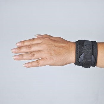 Patterson Medical Supply Cock-Up Wrist Brace TeraFoam Fabric / Neoprene / Terry Cloth Left Hand Black Medium - Each - 081504976-EA
