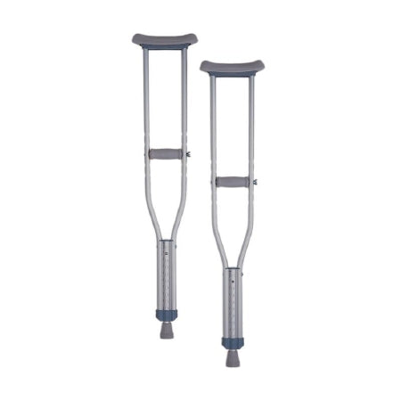 Nova Ortho-Med Underarm Crutches Aluminum Frame Child 300 lbs. Weight Capacity Push Button Adjustment - Box of 8 - 7202-BX