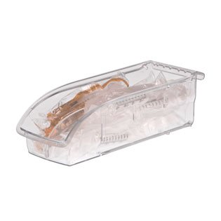 Akro-Mils Storage Bin Hang and Stack Clear Polycarbonate 3-1/4 X 4-1/8 X 10-7/8 Inch - Case of 12 - 305A5-CS