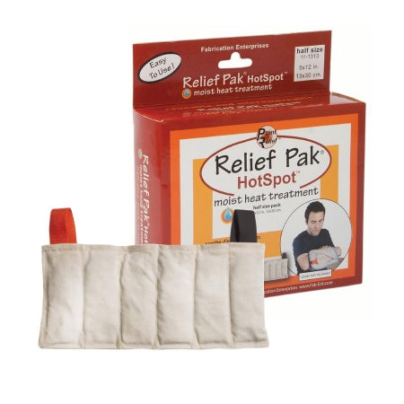 Fabrication Enterprises Moist Heat Therapy Pad Relief Pak® HotSpot® General Purpose Half Size Fabric Reusable - Each - 11-1313-EA