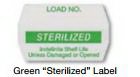 SPS Medical Supply Pre-Printed Label Advisory Label Green Paper LOAD NO./STERILIZED/Indefinite Shelf Life/Unless Damaged or Opened Black Sterilization Label 2-1/2 X 8-1/2 Inch - Box of 12 - SRL-012-G-BX